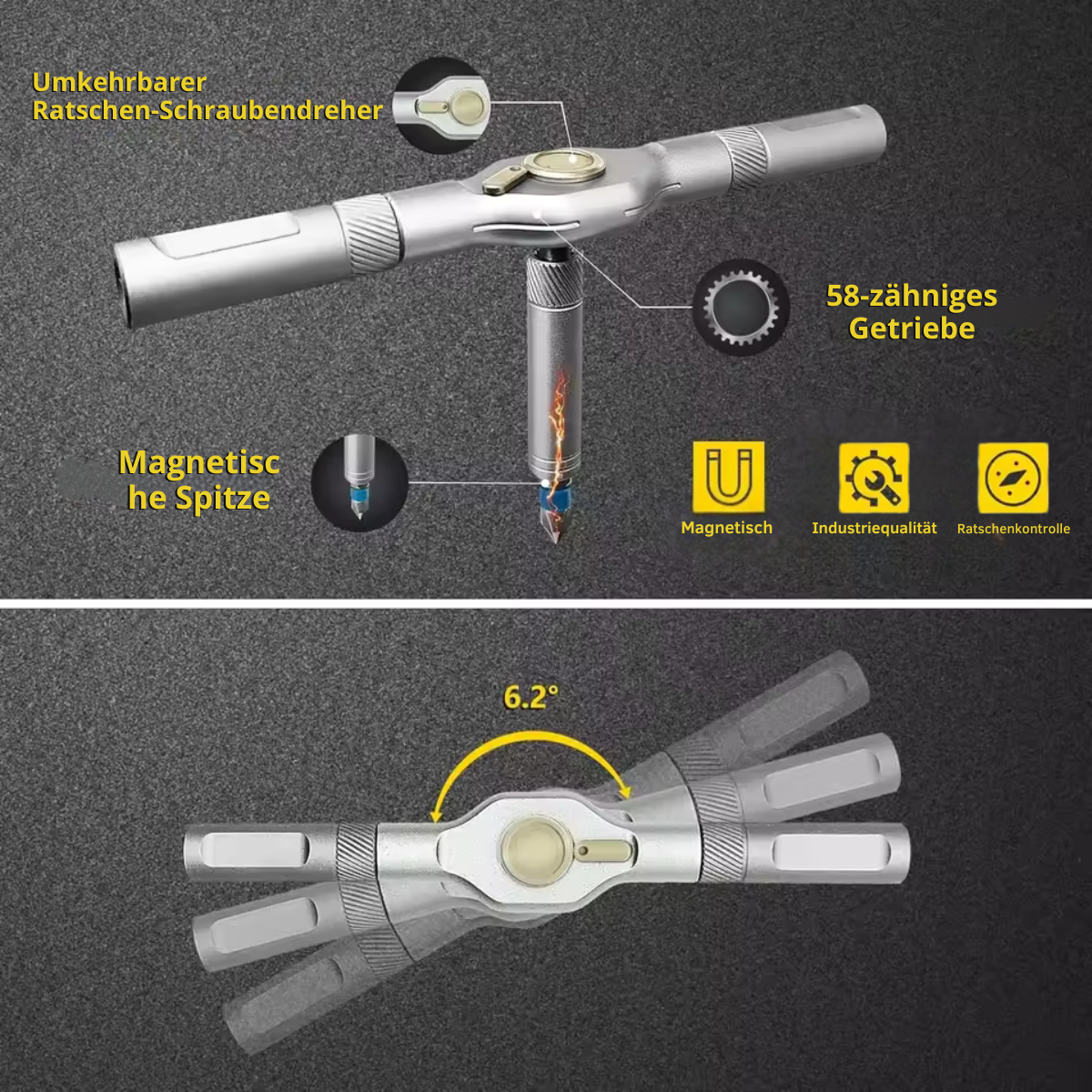 Magnetischer Ratschen-Schraubendreher 24 in 1