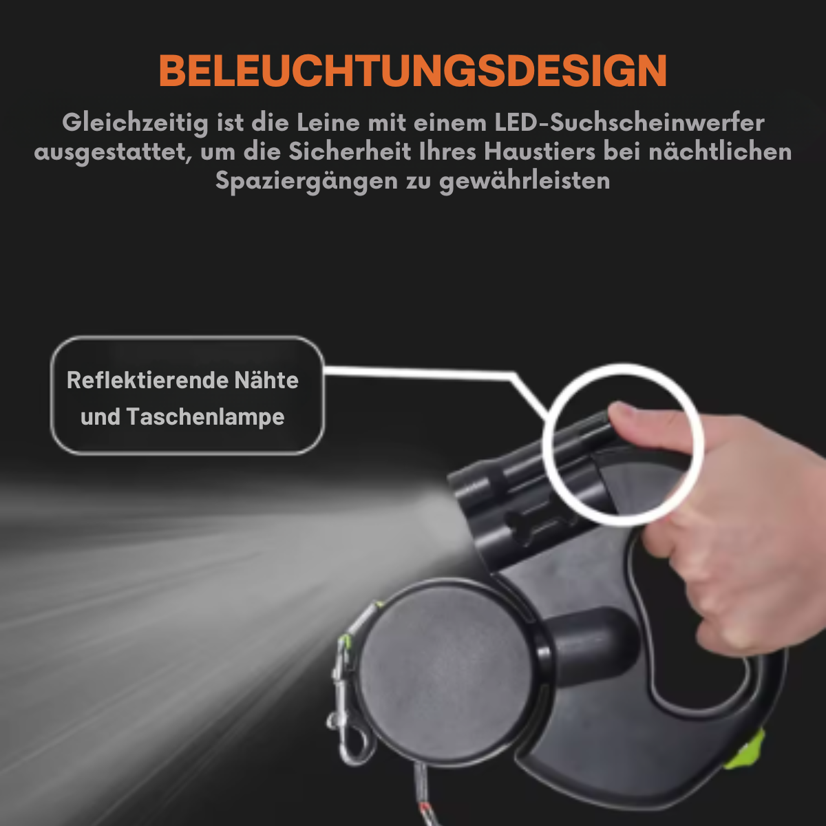 Doppelte retraktierbare Hundeleine