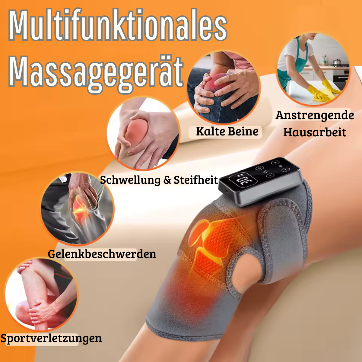 Kniebandage Mit Wärme- Und Massagefunktion