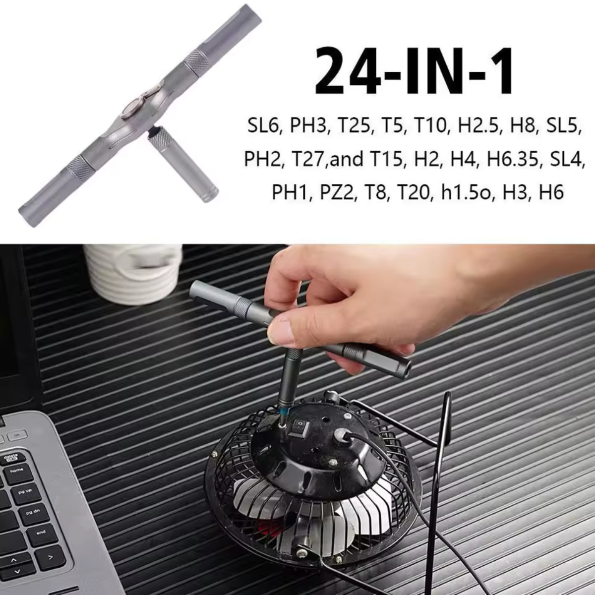 Magnetischer Ratschen-Schraubendreher 24 in 1