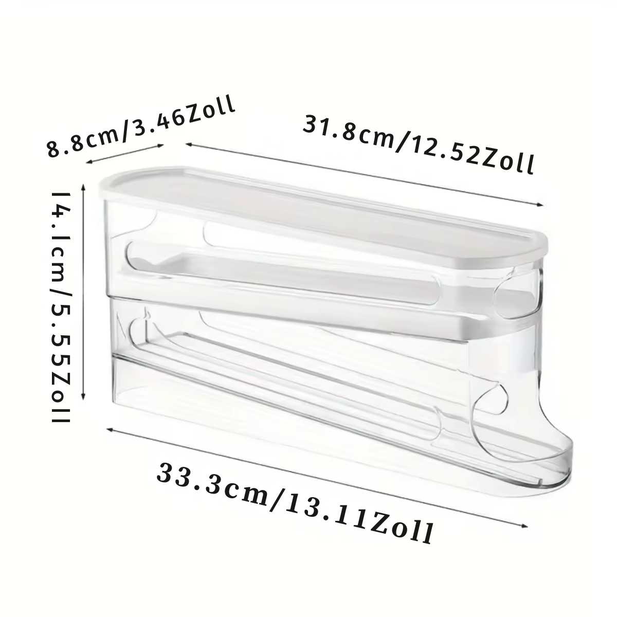 Eierbehälter mit Rollen – doppeltes Slide-Design