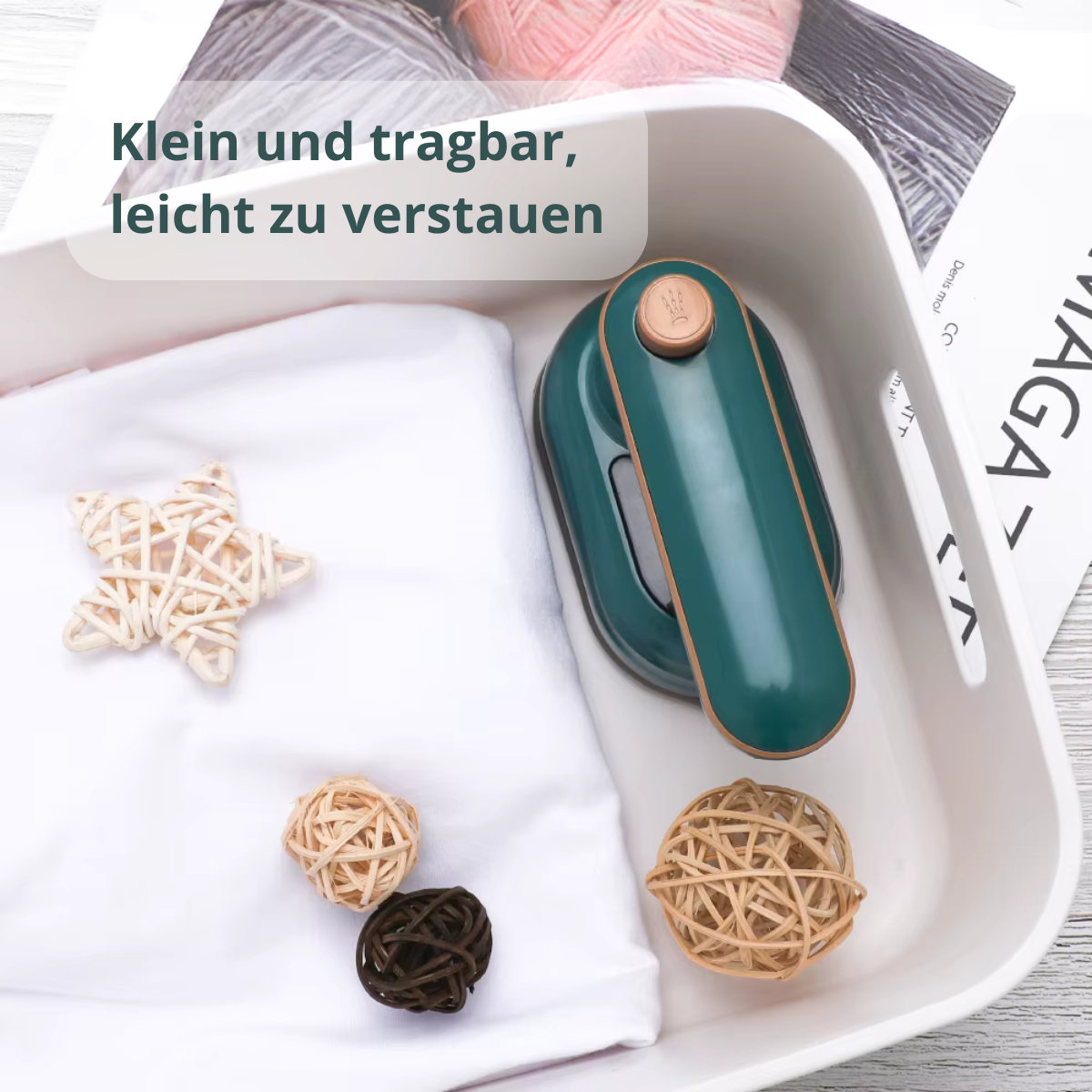 Kompaktes Dampf-Bügeleisen für unterwegs