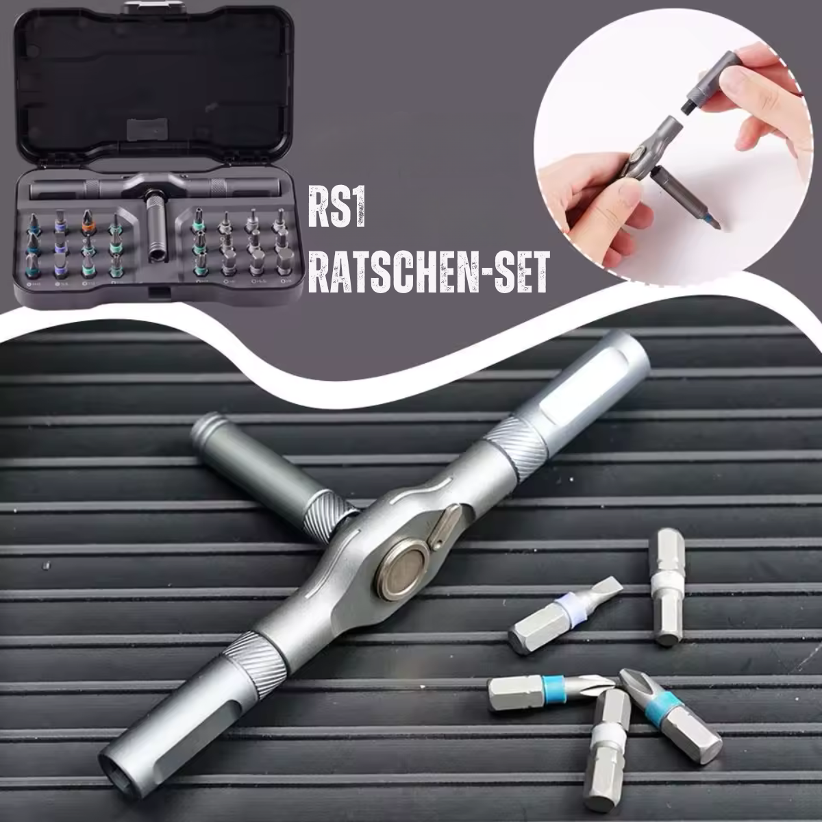 Magnetischer Ratschen-Schraubendreher 24 in 1
