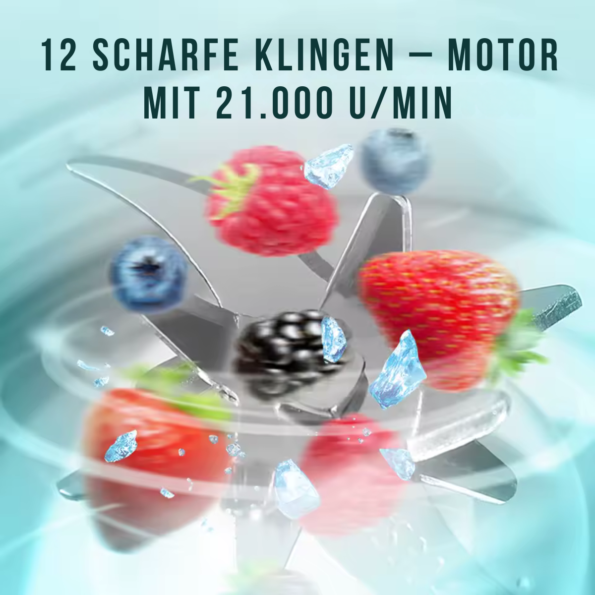 Multifunktions-Mixer Tragbar 12 Klingen