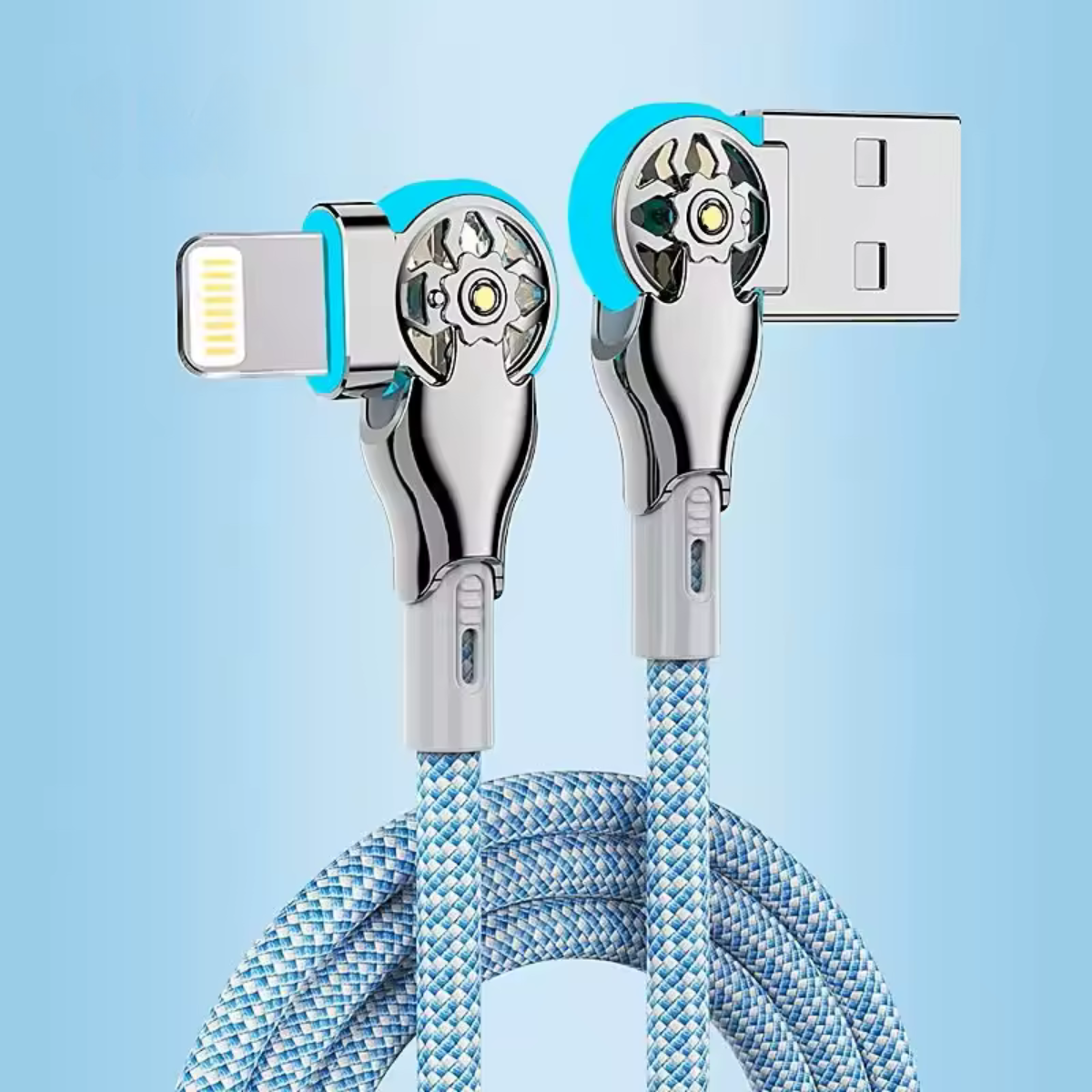 Usb Ladekabel 180° drehbar mit LED
