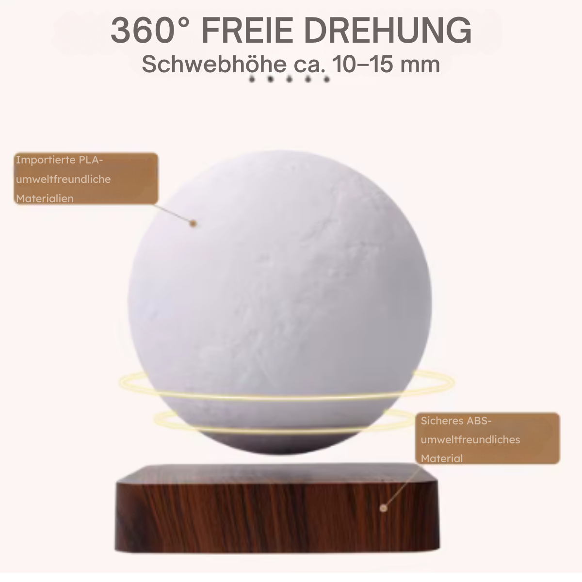 Schwebende Mondlampe