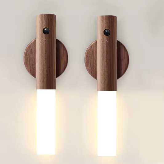 Magnetische Led Holzlampe Mit Bewegungssensor