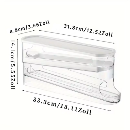 Eierbehälter mit Rollen – doppeltes Slide-Design