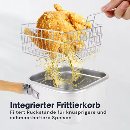 Edelstahl Frittiertopf