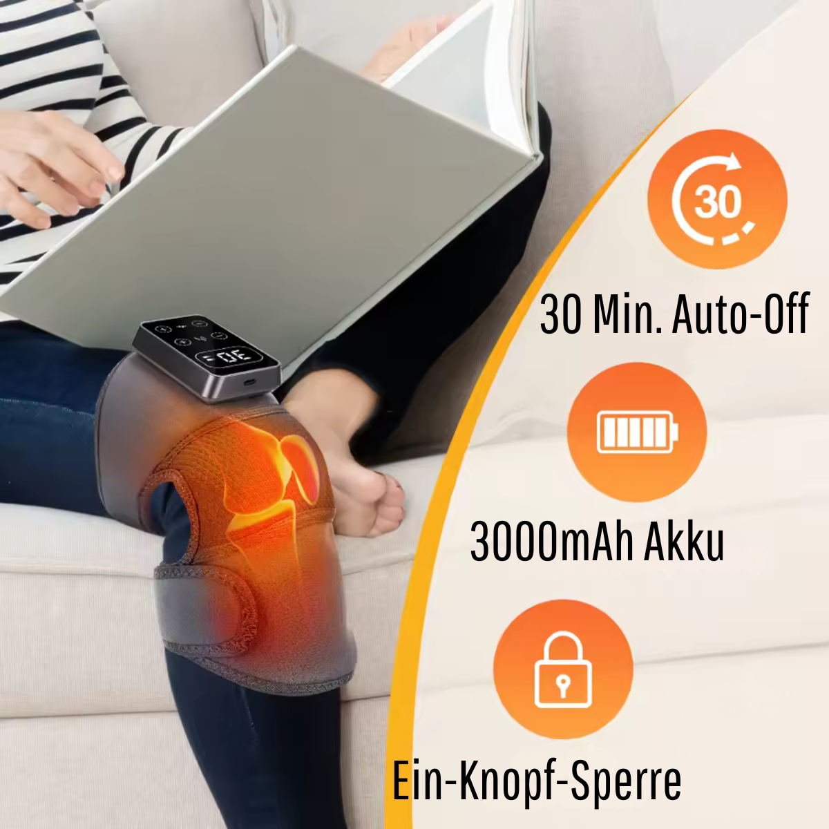 Kniebandage Mit Wärme- Und Massagefunktion