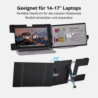 DOPESPLAY TRAGBARER MONITOR 14,1" FHD IPS