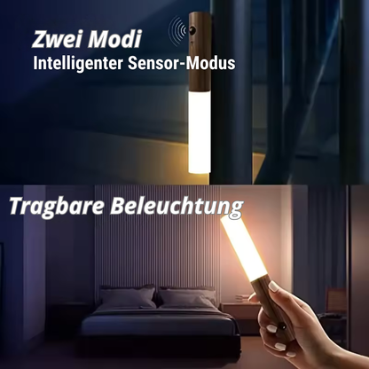 Magnetische Led Holzlampe Mit Bewegungssensor