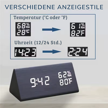 Digitaler Holz Wecker