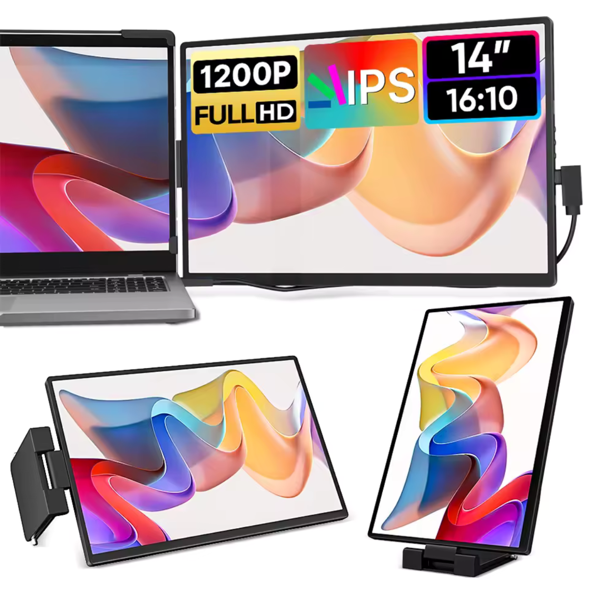 DOPESPLAY TRAGBARER MONITOR 14,1" FHD IPS
